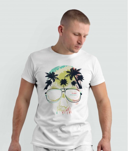 Мъжка тениска с щампа Готика Say Yes skull - TShirtArtShop.com